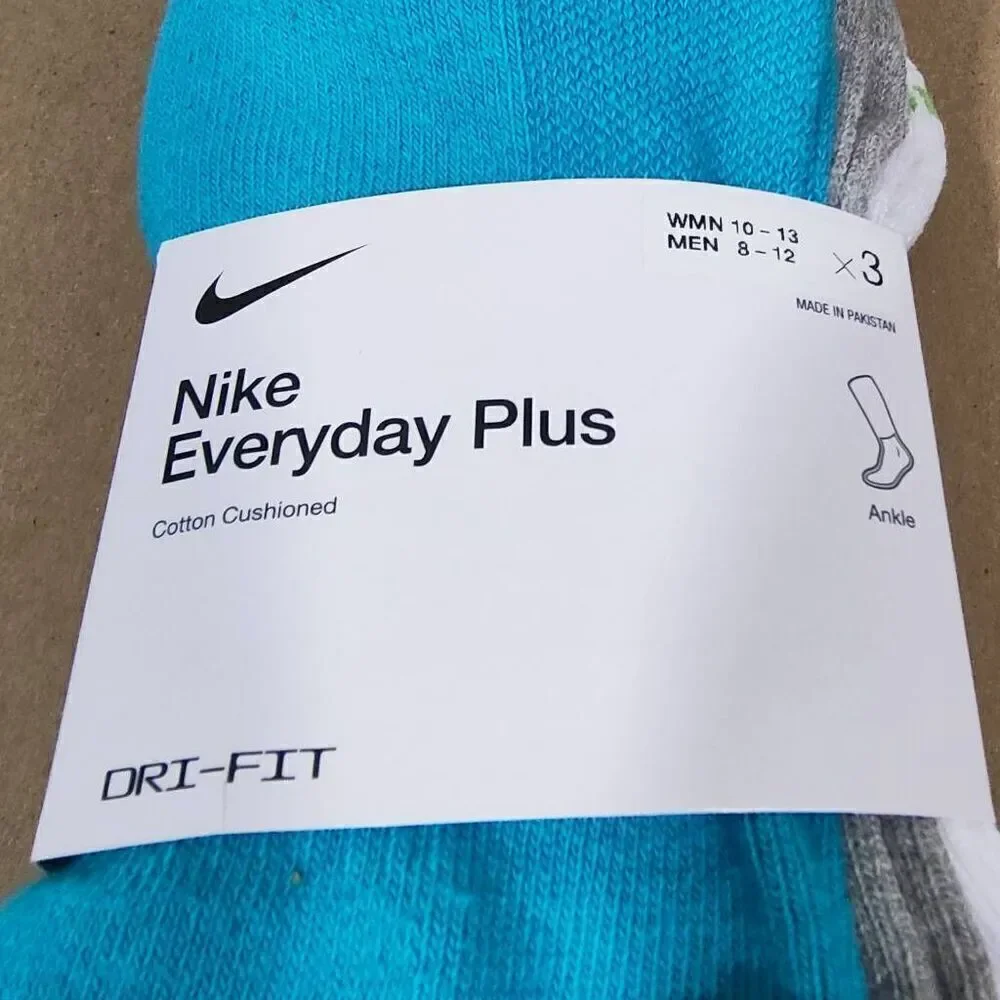 Nike Everyday Cushion Ankle Training Socks 3 Pack -D